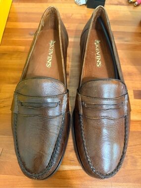 Men's Brown Leather Penny Loafers by Kevins